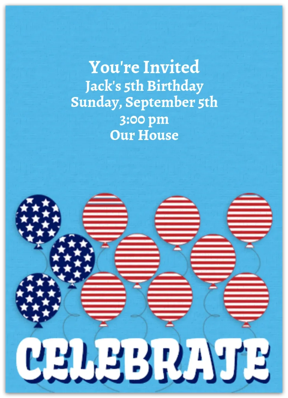 Patriotic Birthday card