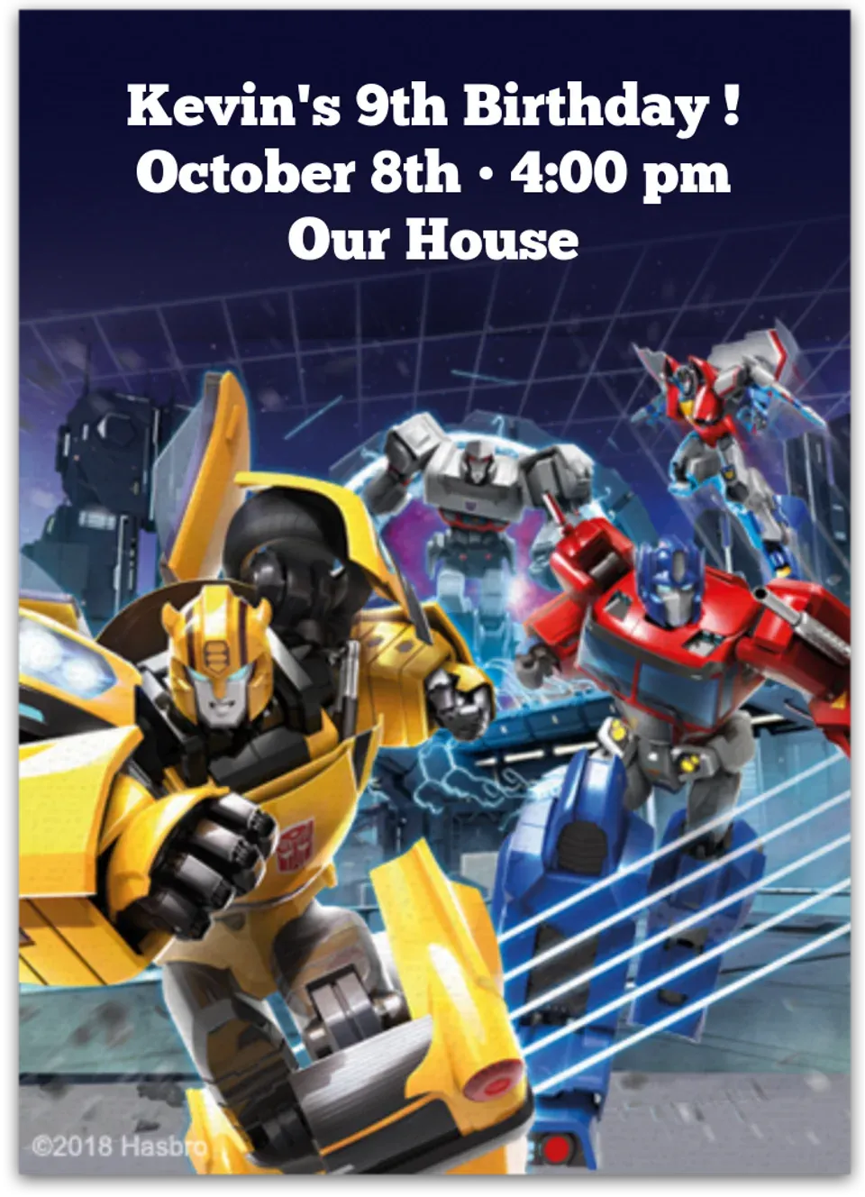 Transformers Action card