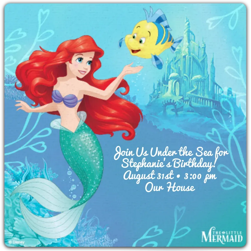 The Little Mermaid - Ariel & Flounder card