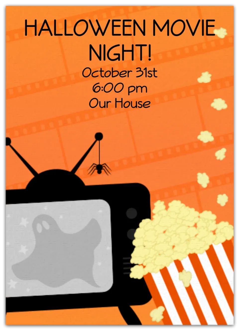 Halloween Movie Night card
