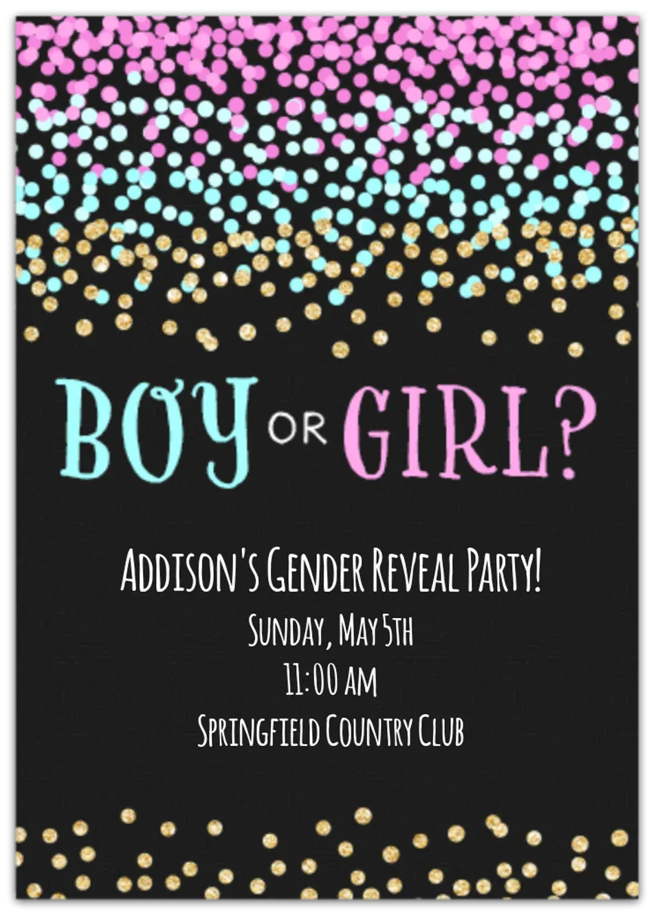 Boy or Girl? Sparkle card