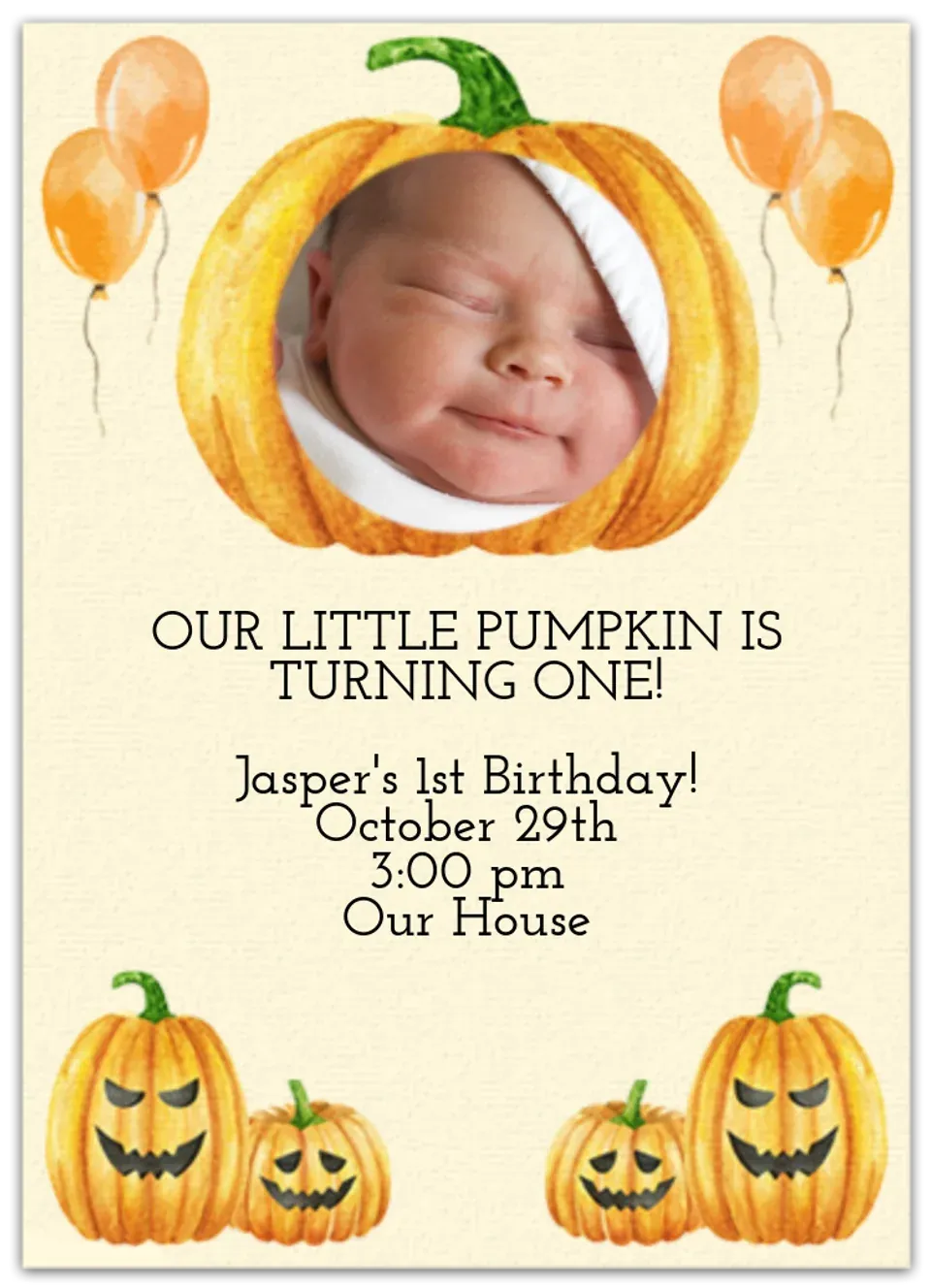Little Pumpkin Photo card