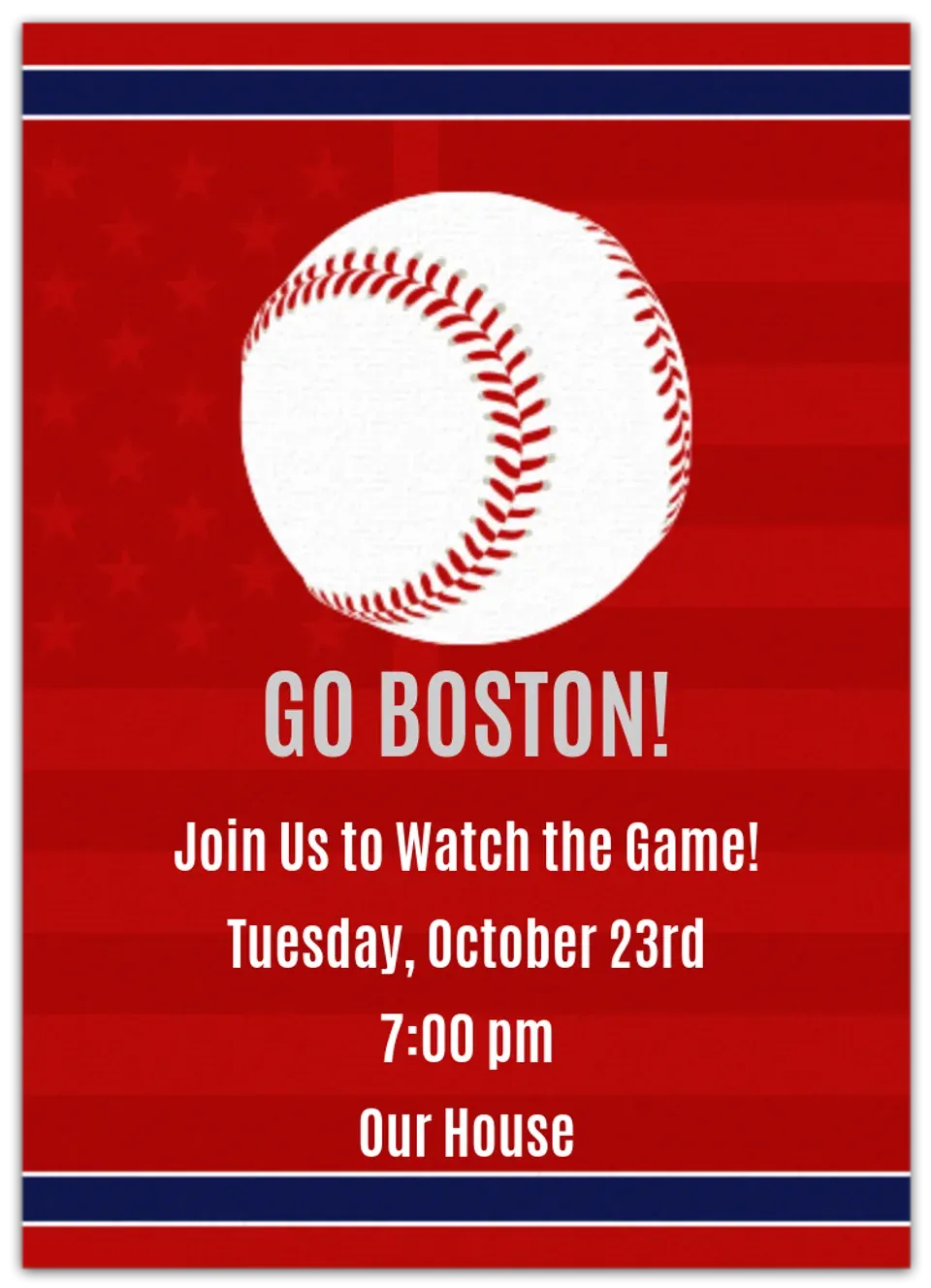 Go Boston! card