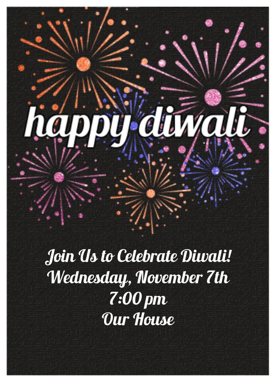 Diwali Fireworks card