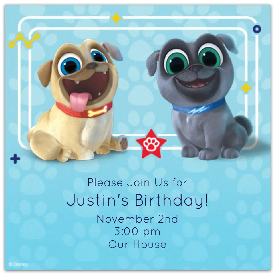 Puppy Dog Pals card