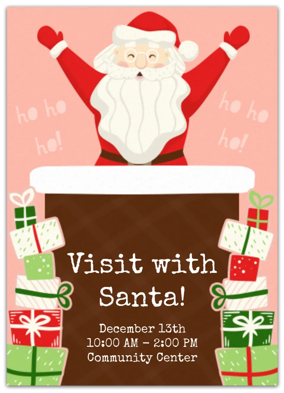 Visit with Santa card