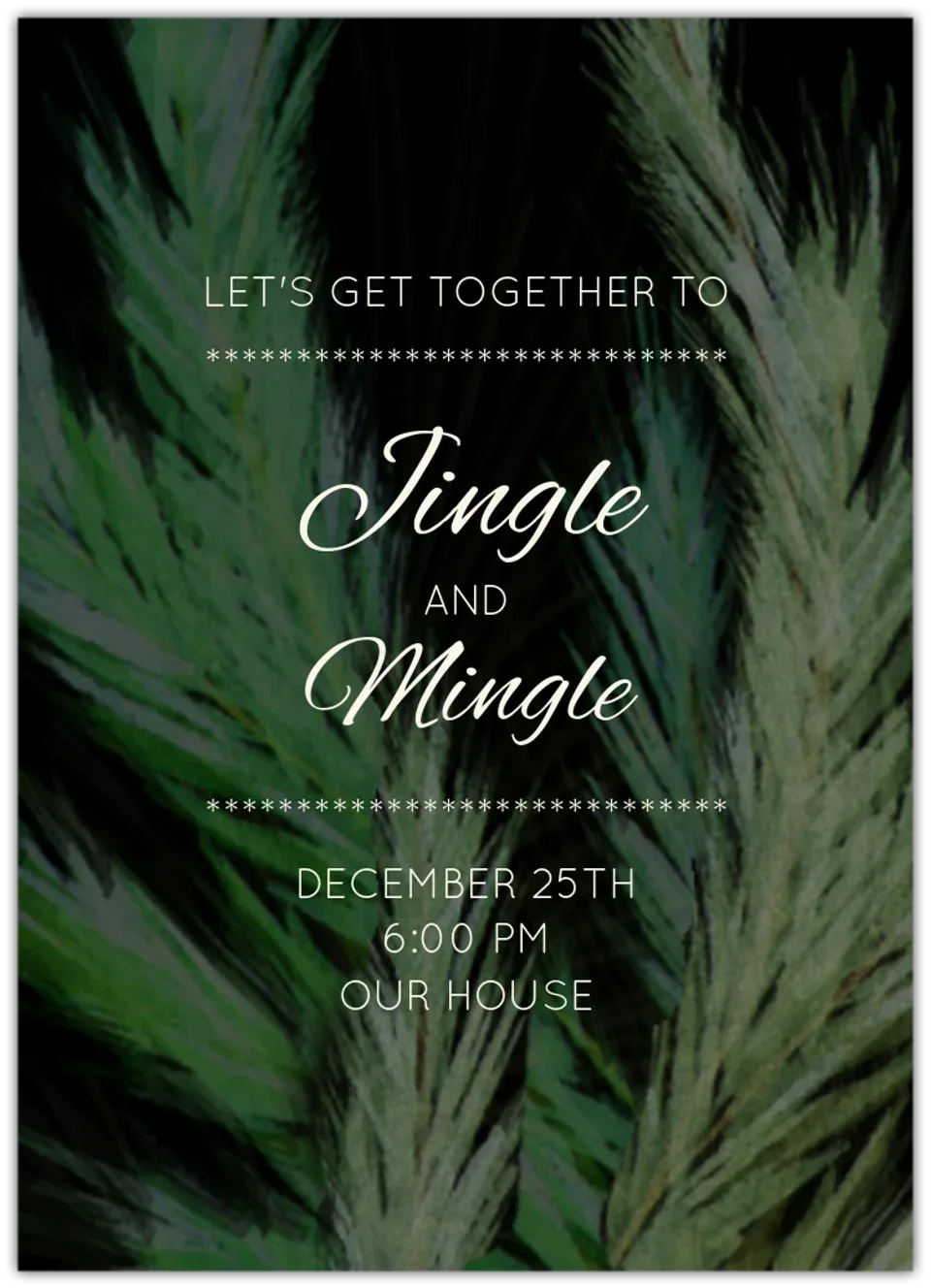 Elegant Evergreen card