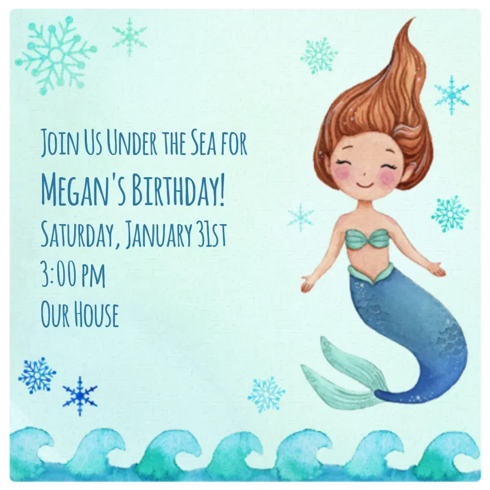 Winter Mermaid card