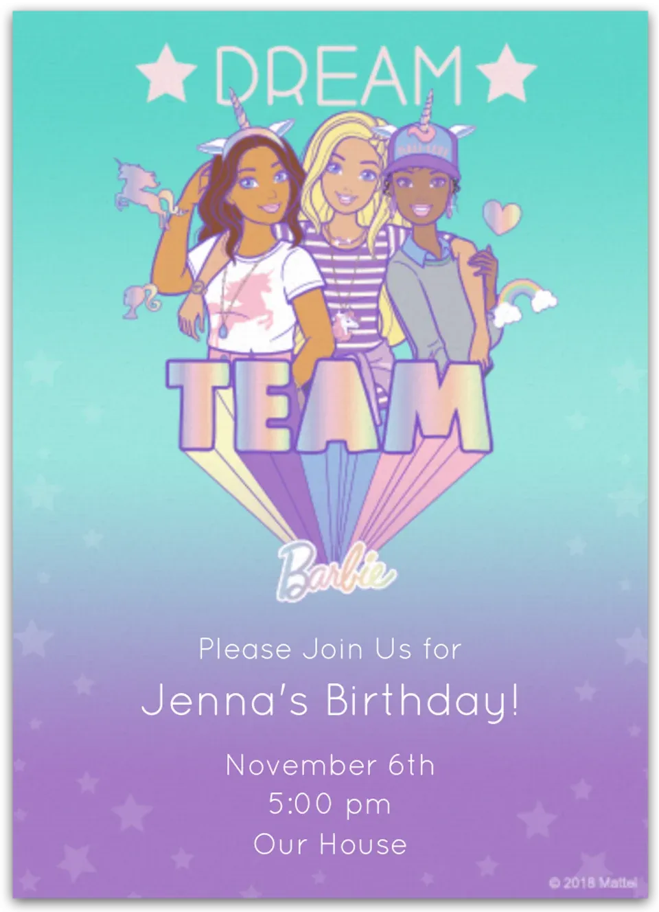 Barbie | Dream Team card