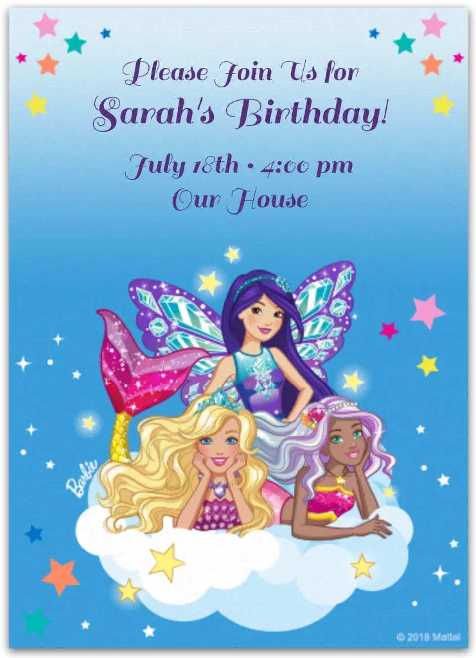 Barbie | Mermaid Friends card