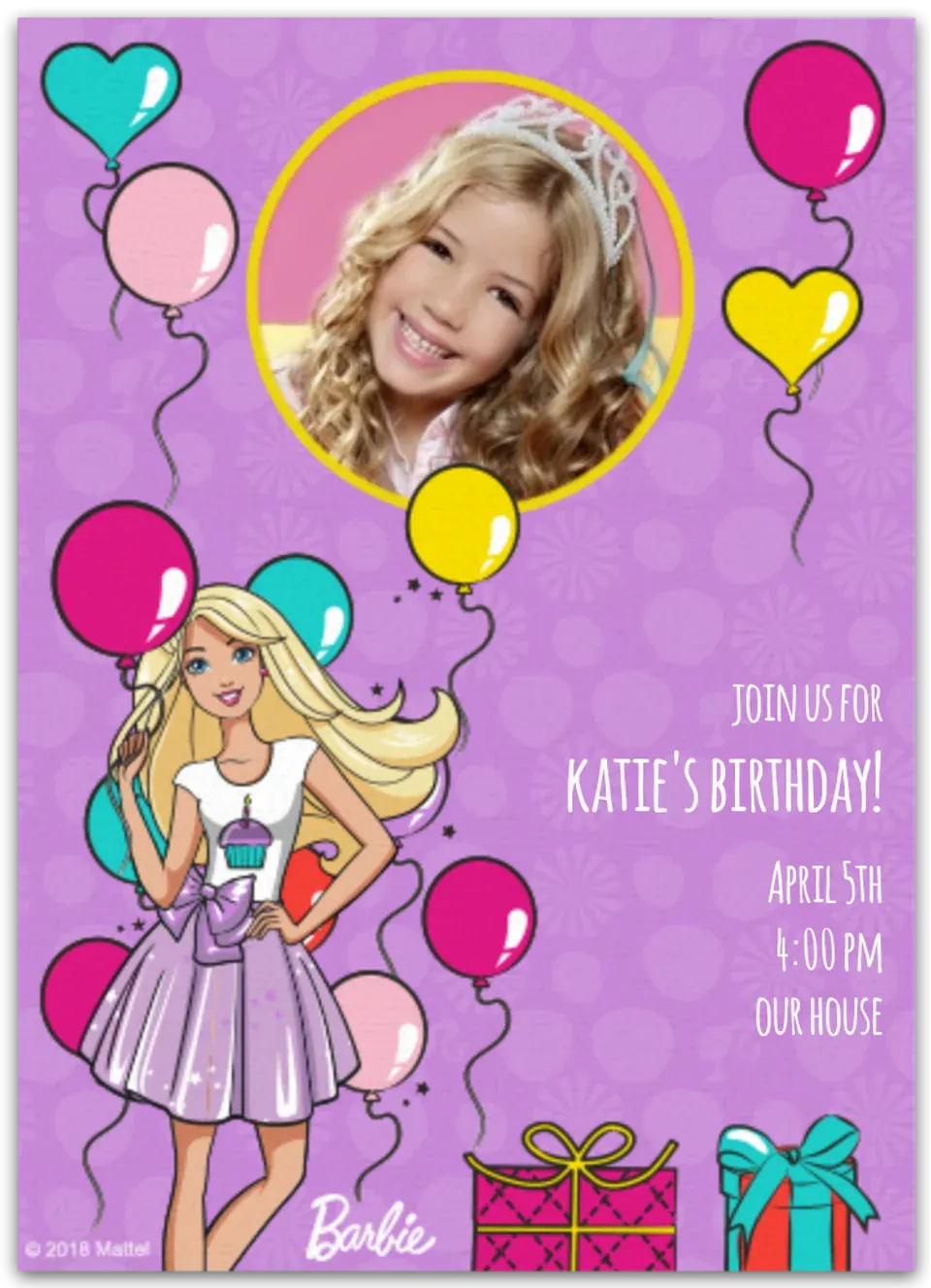 Barbie | Birthday Photo card