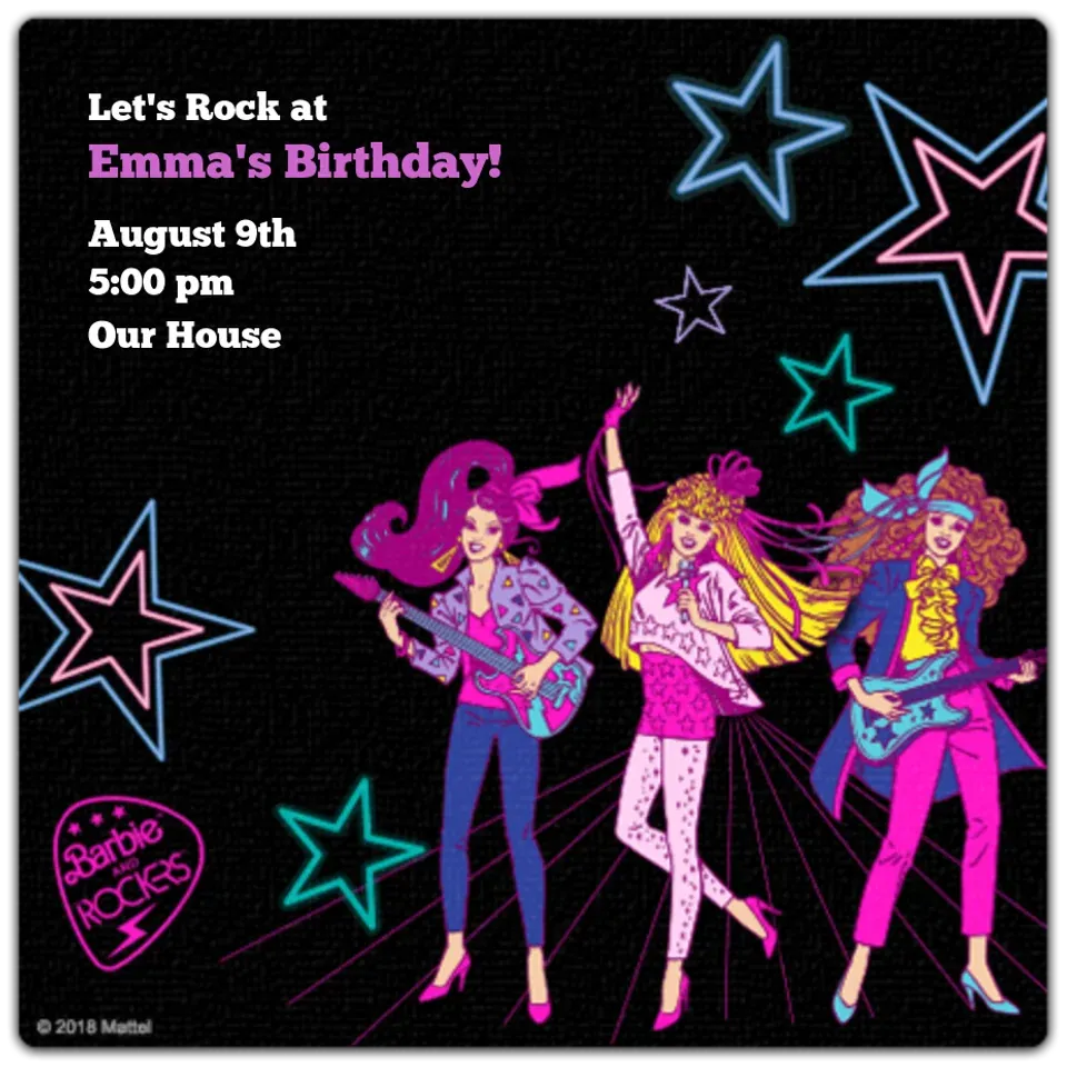 Barbie | Barbie & The Rockers card