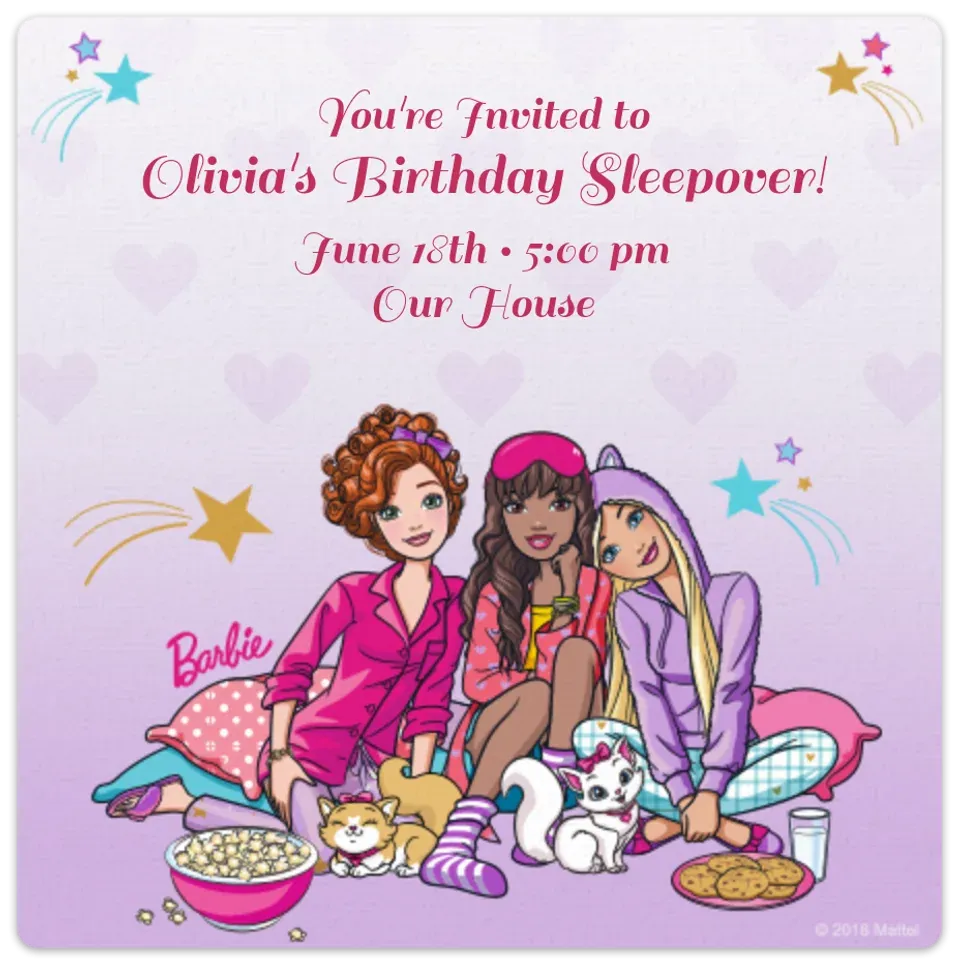 Barbie | Slumber Party card