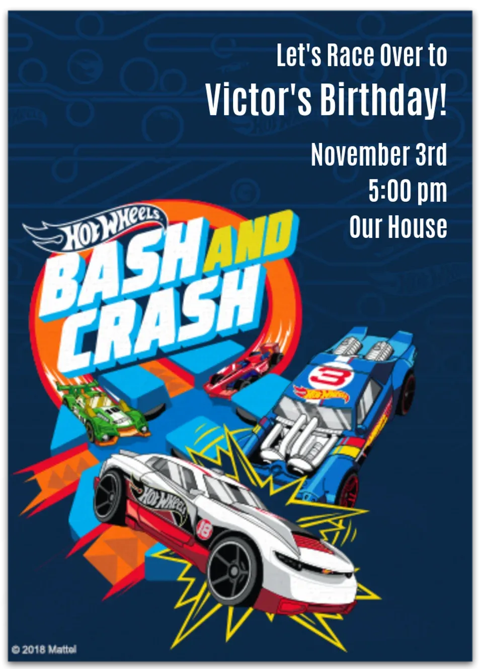 Hot Wheels - Bash & Crash card