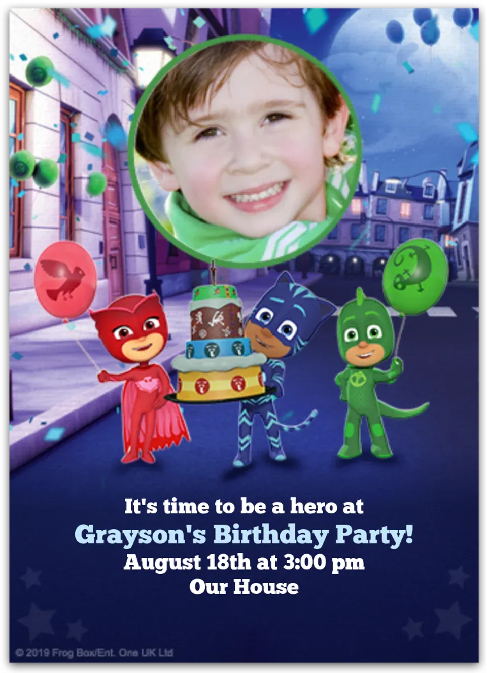 PJ Masks | Birthday Photo card