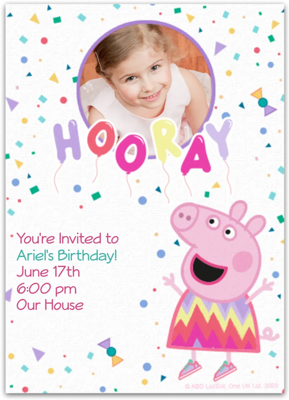 Peppa Pig | Hooray Birthday Photo card