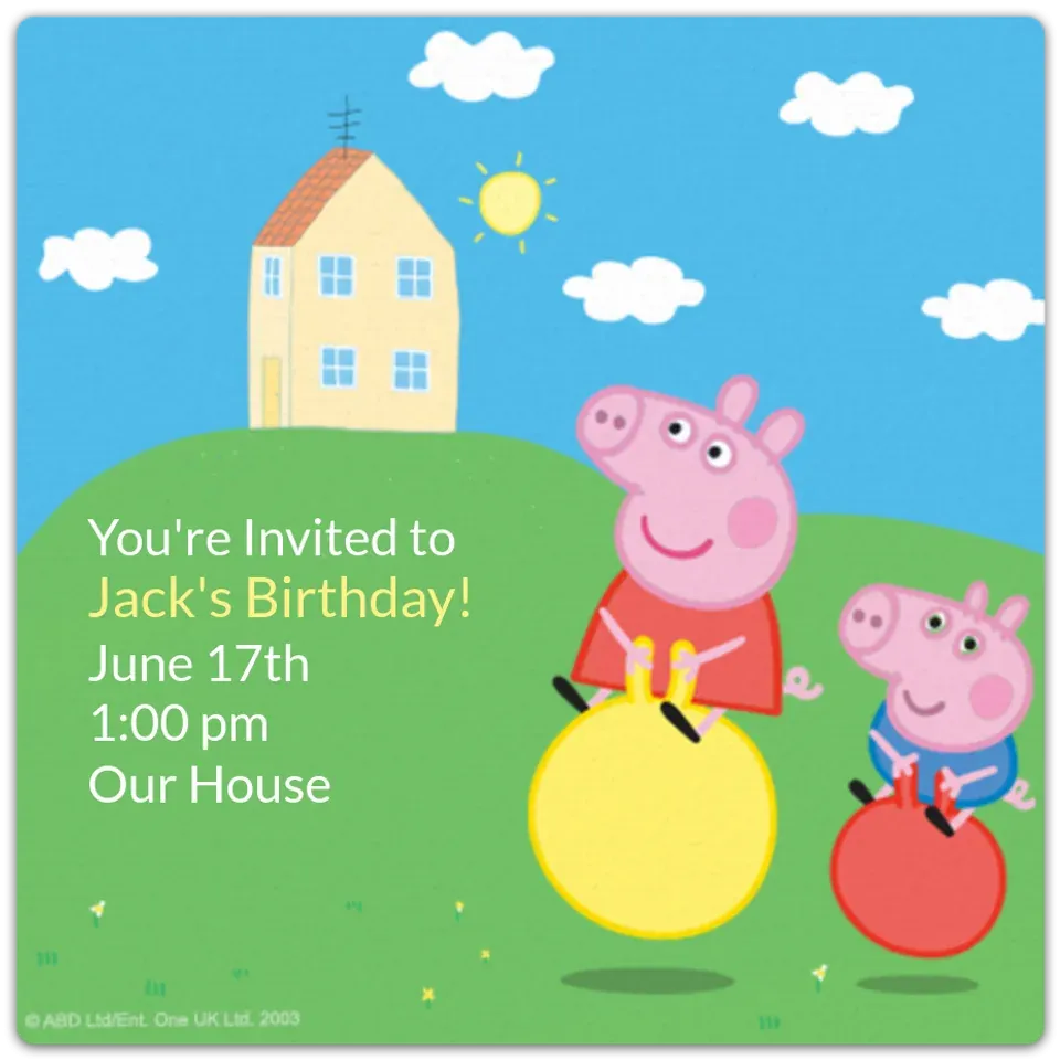 Peppa Pig | Peppa & George card