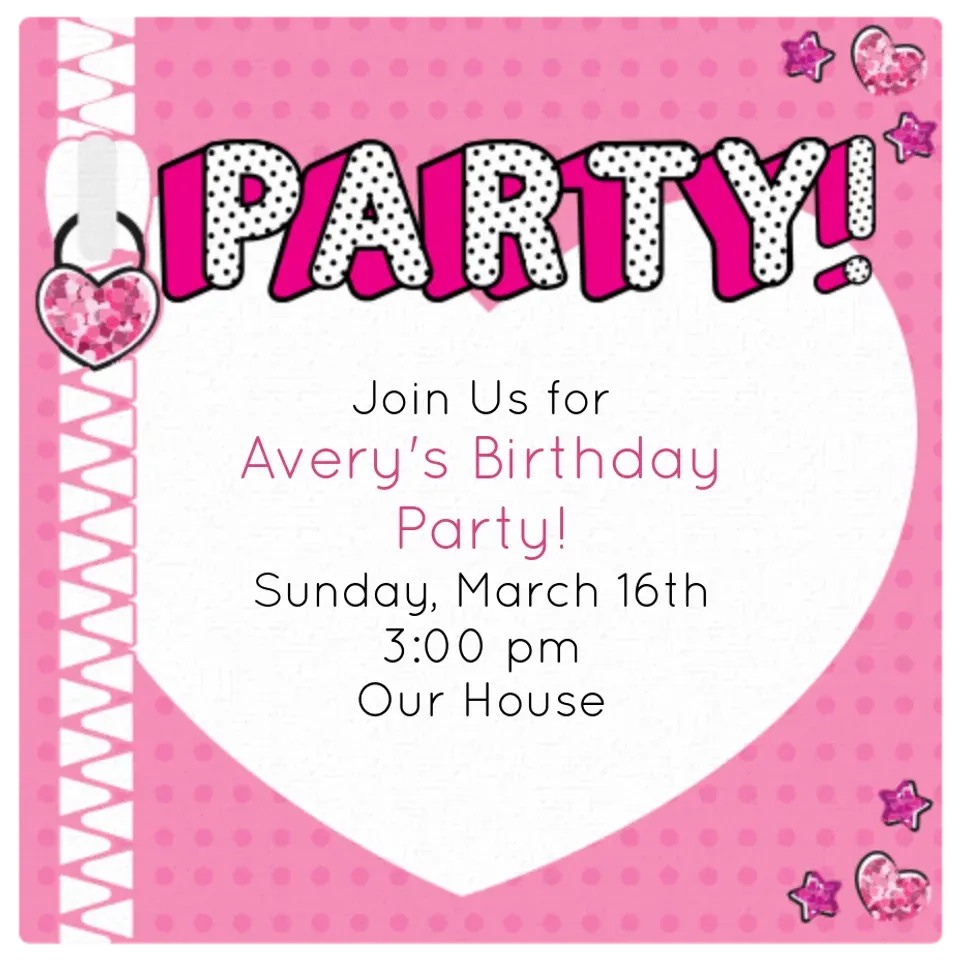 Polka Dot Party card