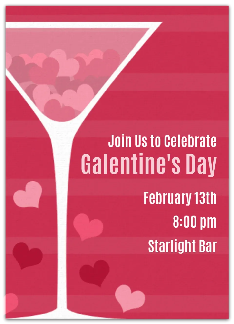 Galentine's Day Heartini card