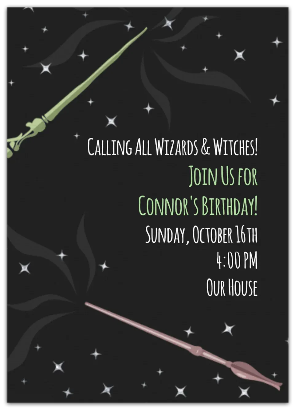 Wizard Wands card
