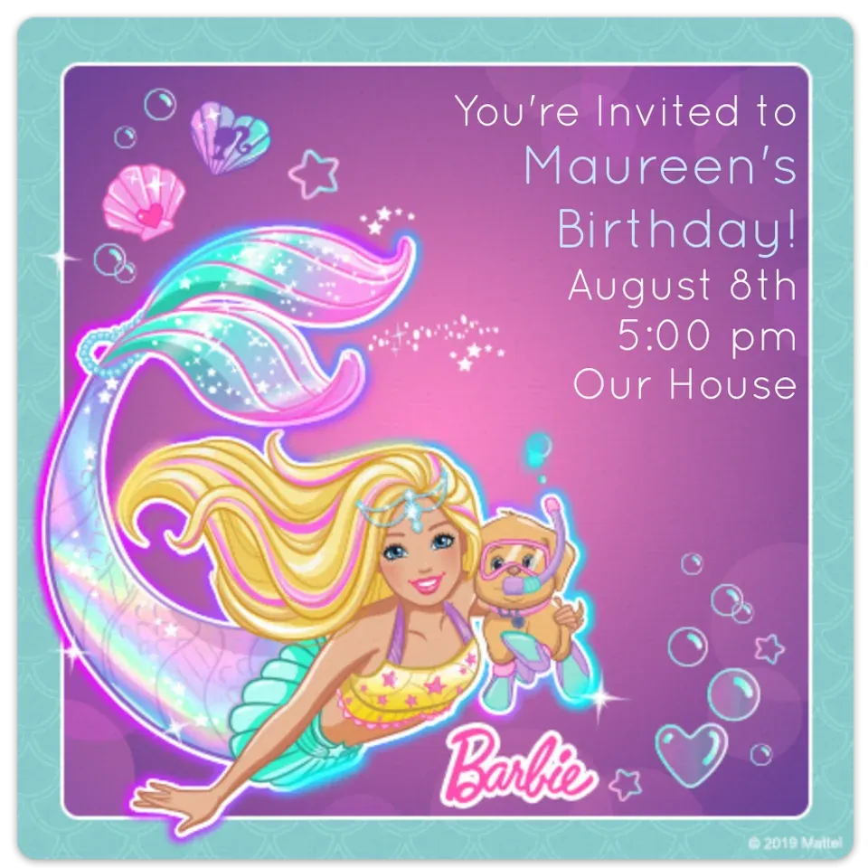 Barbie | Swim & Shine card