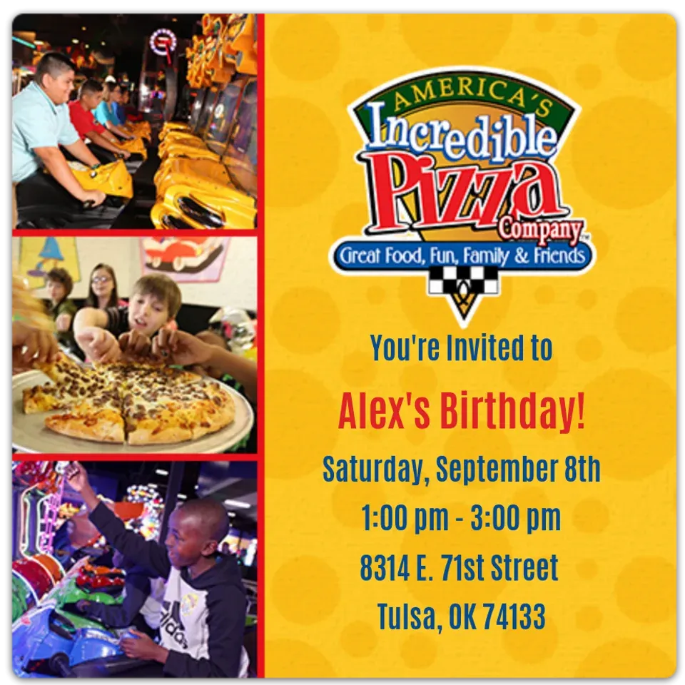 America's Incredible Pizza Co. | Boy Birthday card