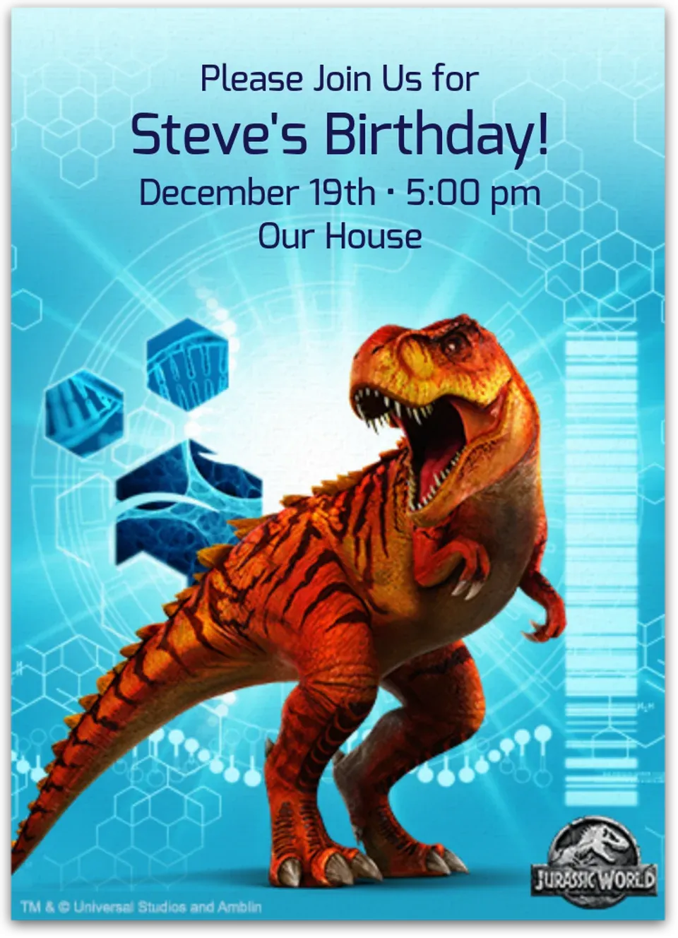 Jurassic World | T-Rex card