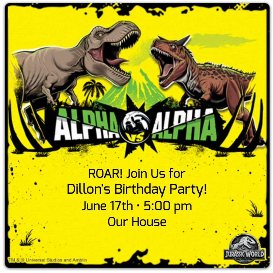 Jurassic World | T-Rex Carnotaurus card