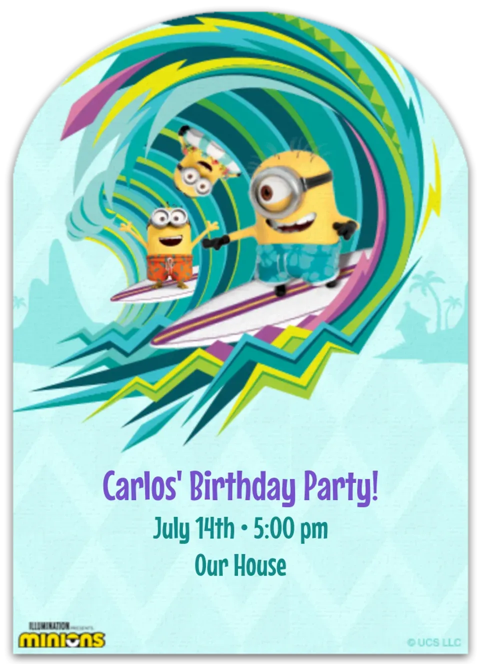 Minions | Surfing card