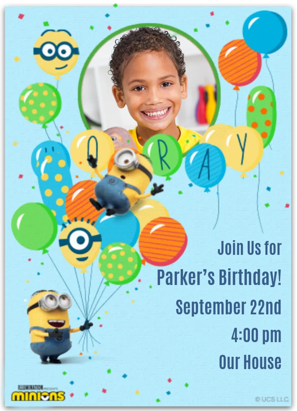 Minions | Birthday Balloons card