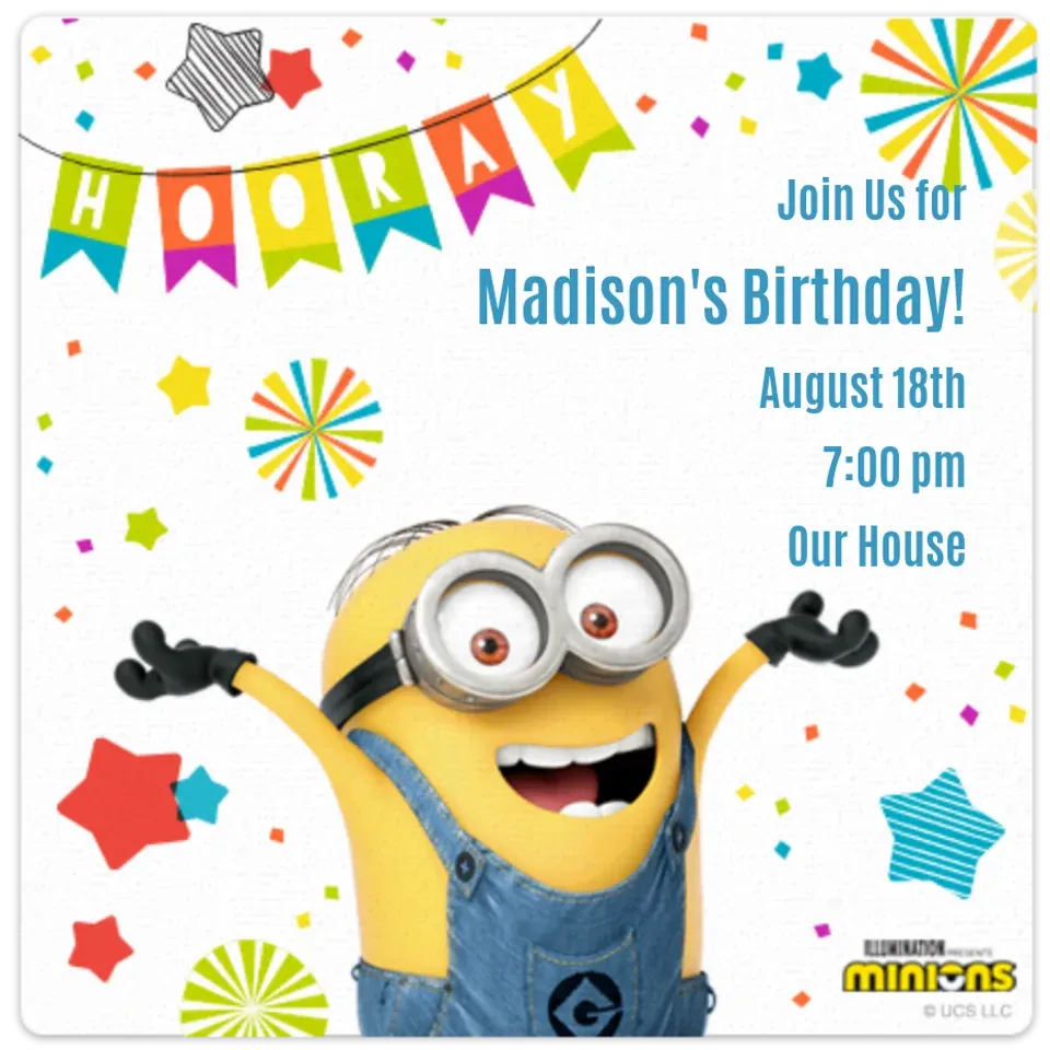 Minions | Birthday Party card