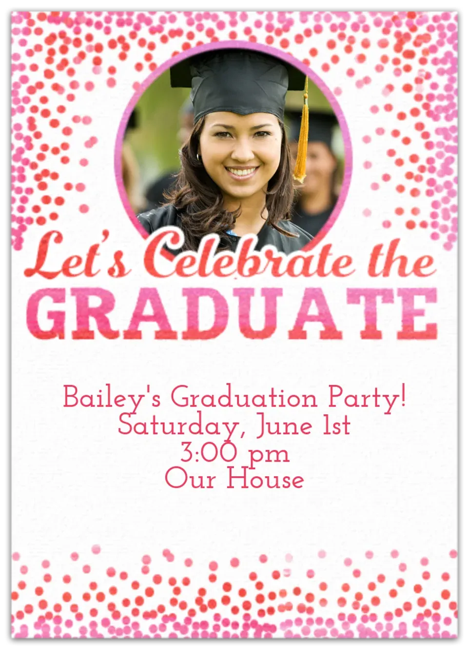 Watercolor Graduation Photo card