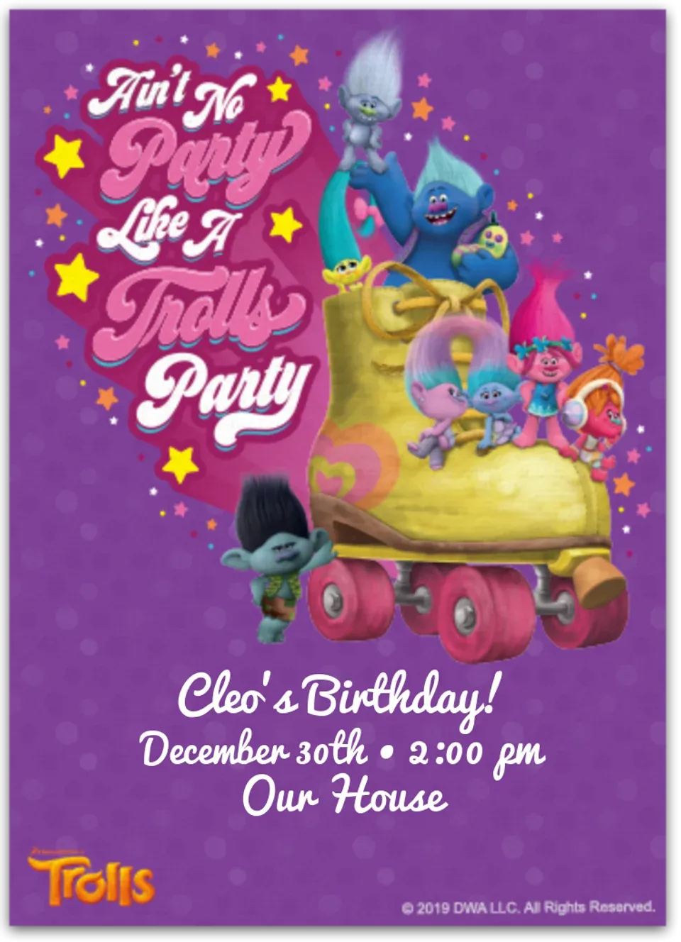 Trolls | Rainbow Grooves card