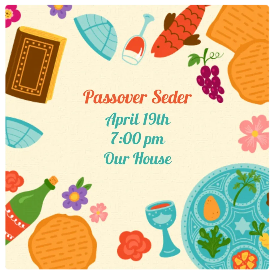 Seder Plate card
