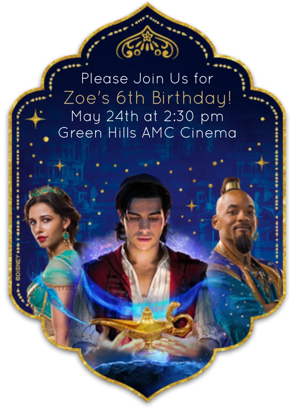 Aladdin Movie card