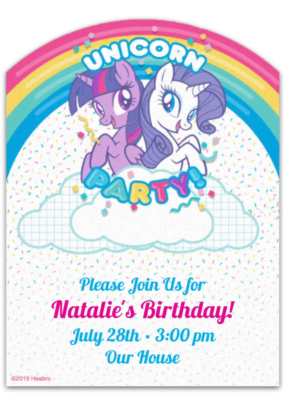 My Litte Pony | Unicorn Party card