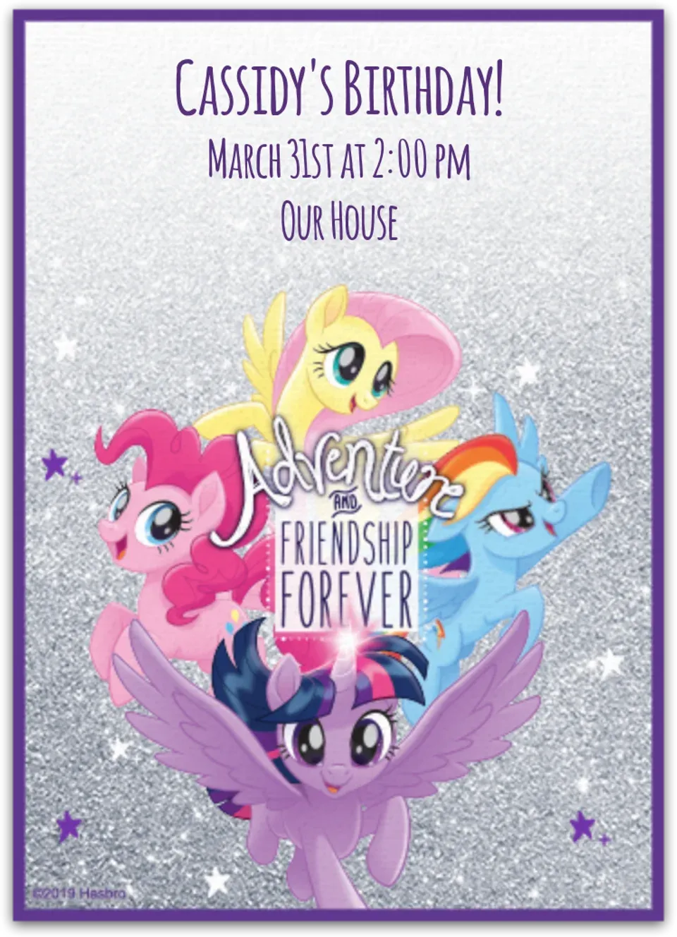 My Little Pony | Glitter card