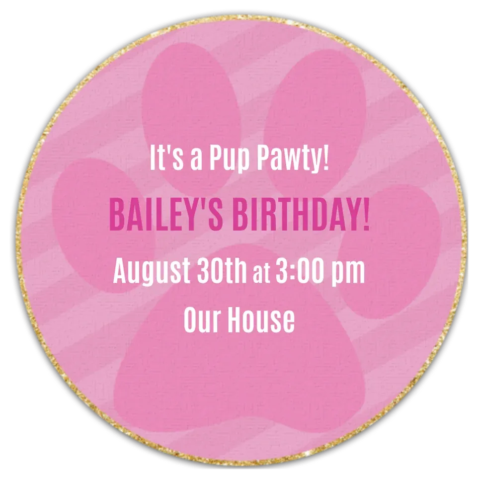 Pup Pawty card