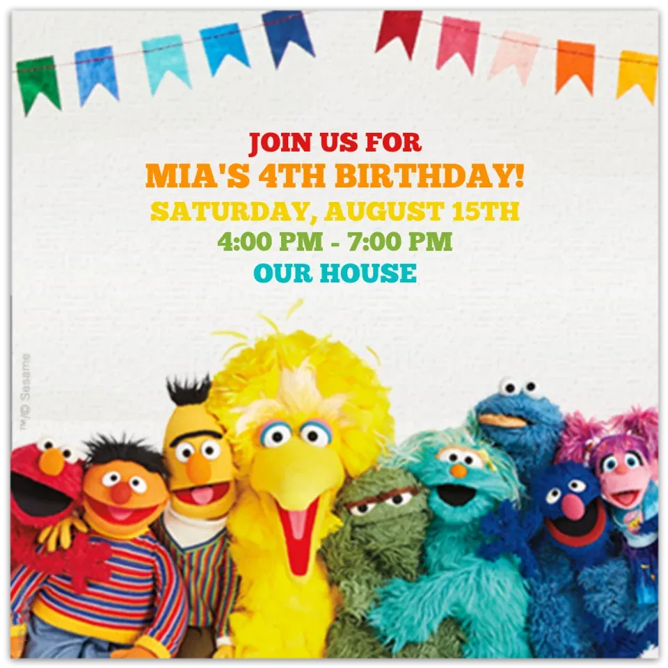 Sesame Street Group Hug card