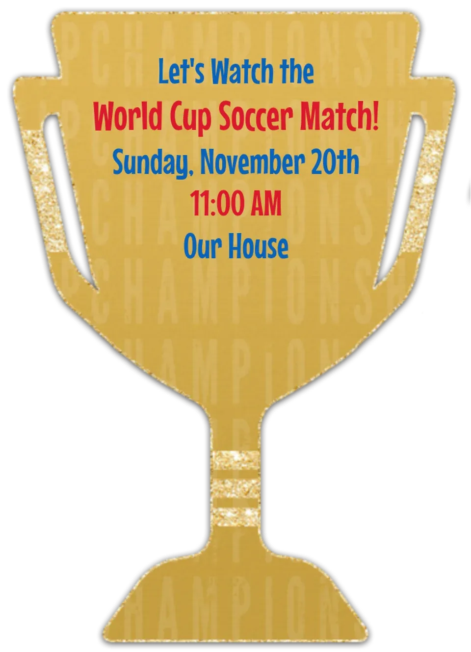 World Cup Trophy card