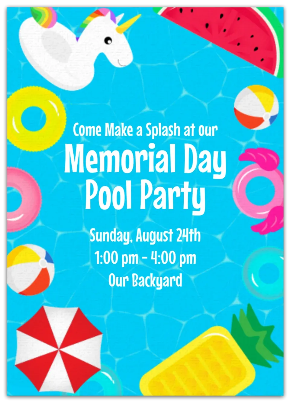 Pool Floats card