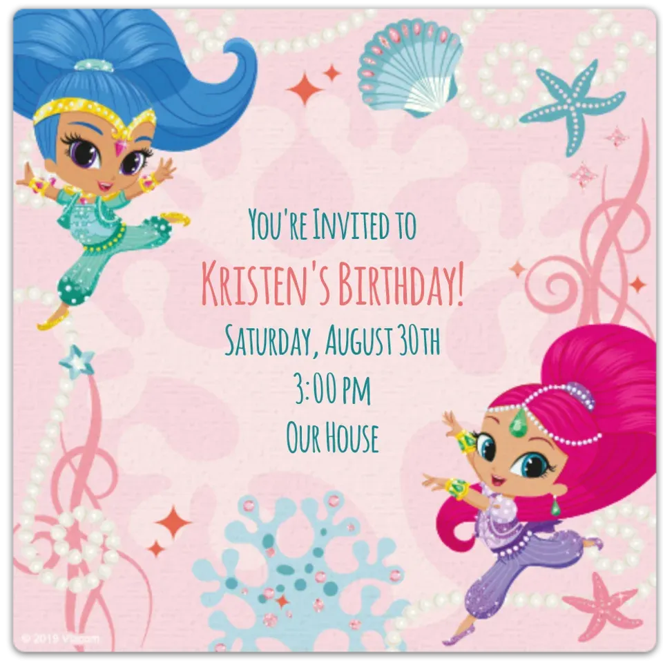 Shimmer and Shine Coral Reef card