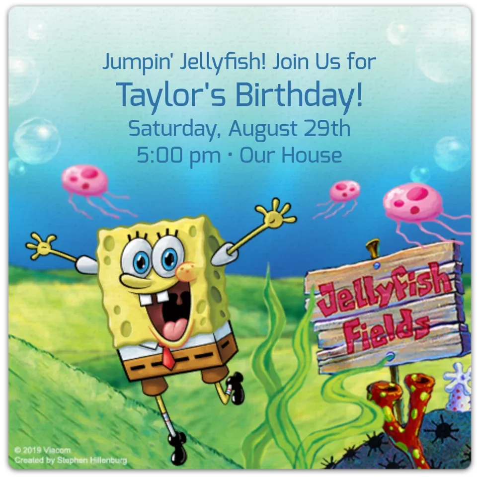 SpongeBob Jelly Fields card