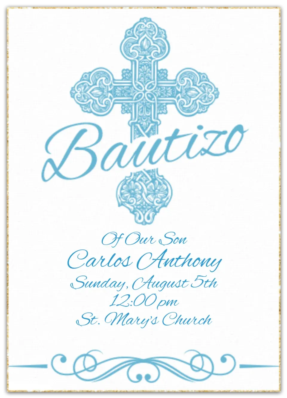 Bautizo card
