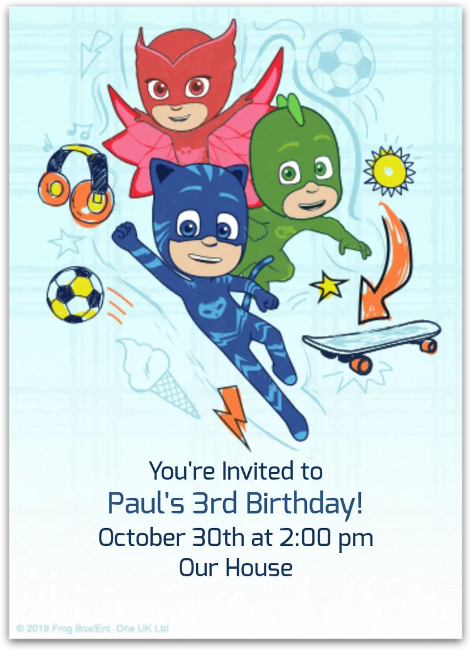 PJ Masks | Cool Vibes card