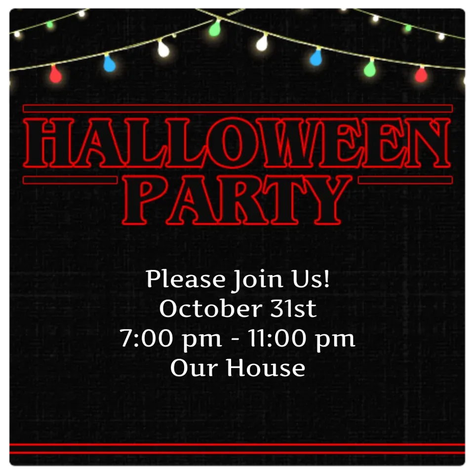 Halloween String Lights card