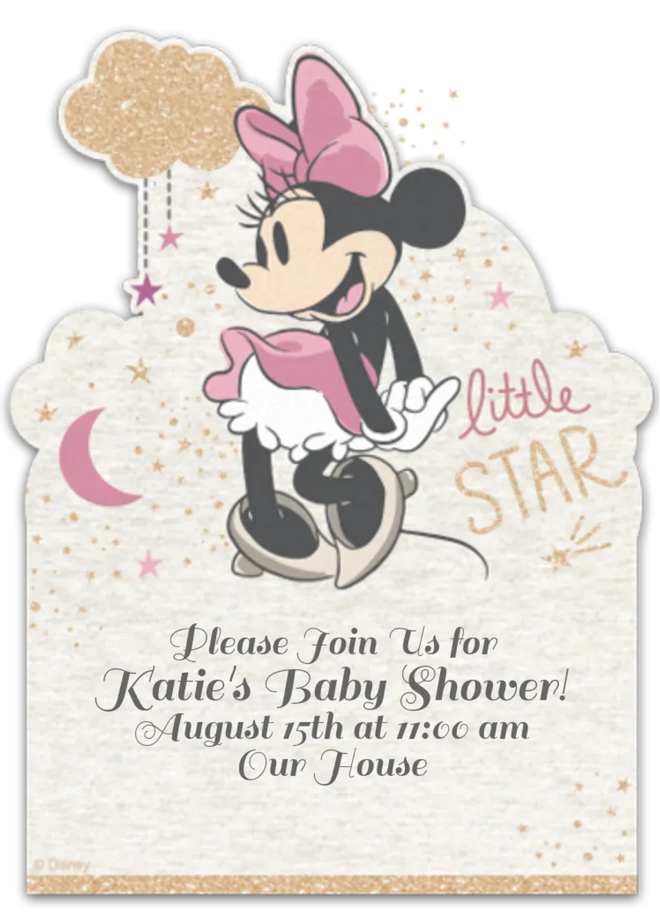 Minnie Mouse Baby Shower card