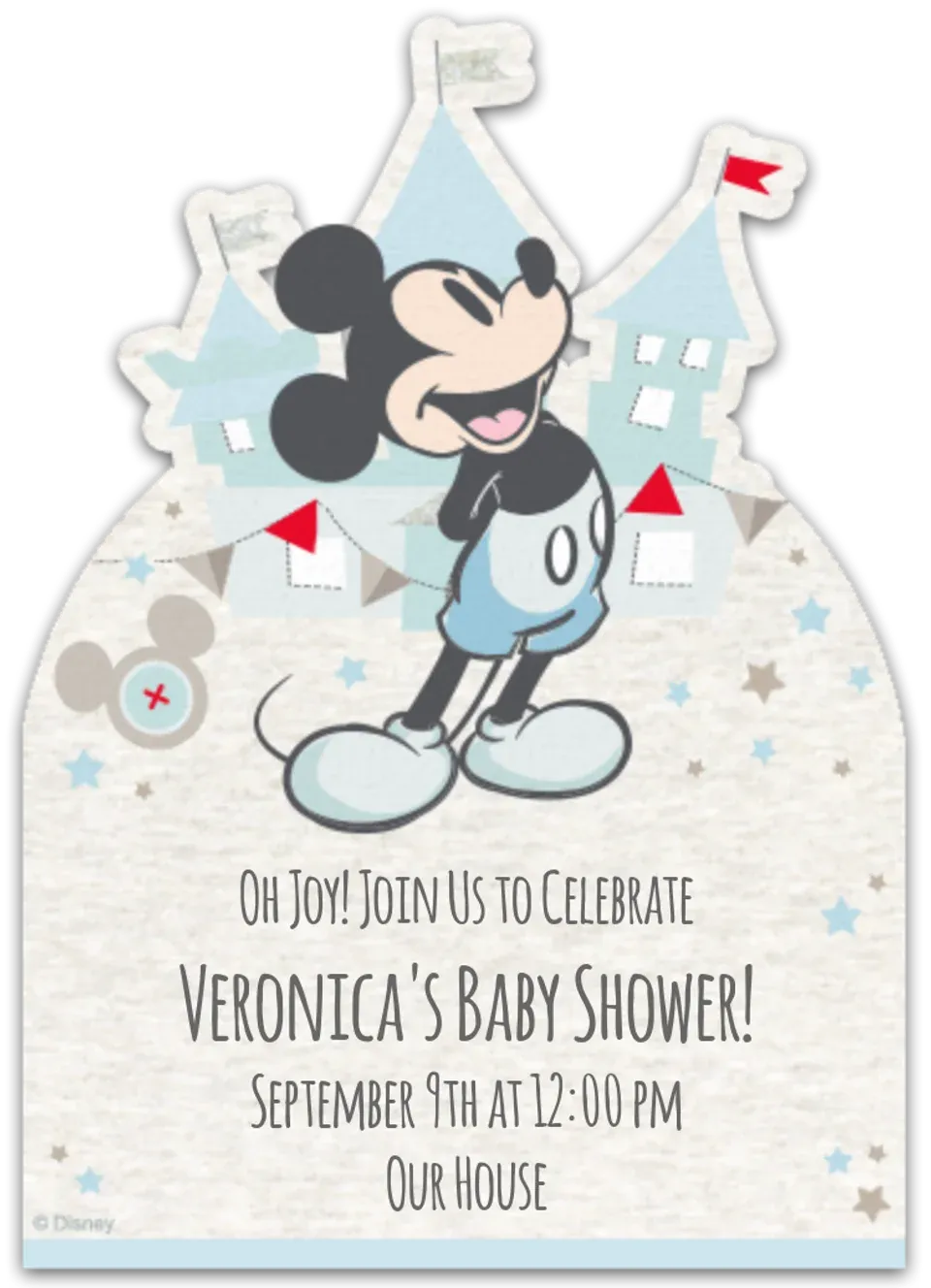 Mickey Mouse Baby Shower card