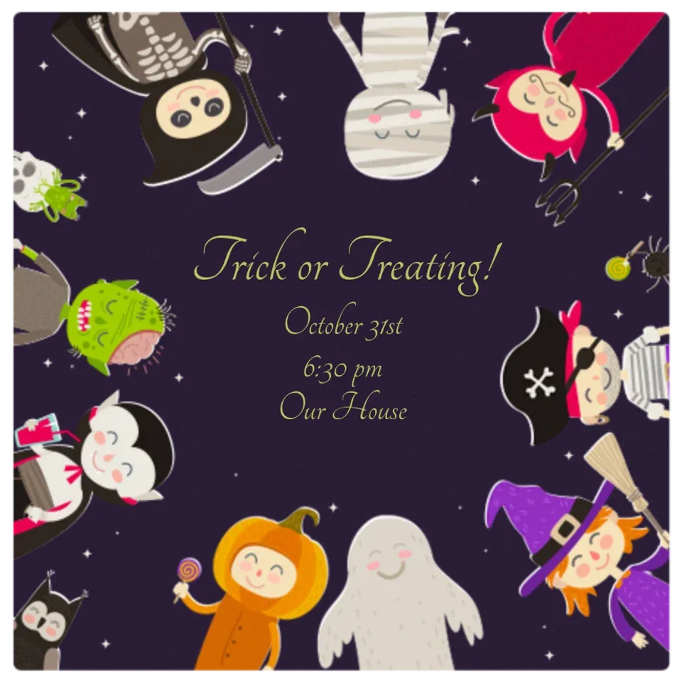 Trick-Or-Treat Costumes card