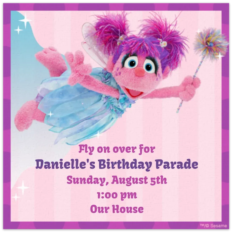 Abby Cadabby Stripes card